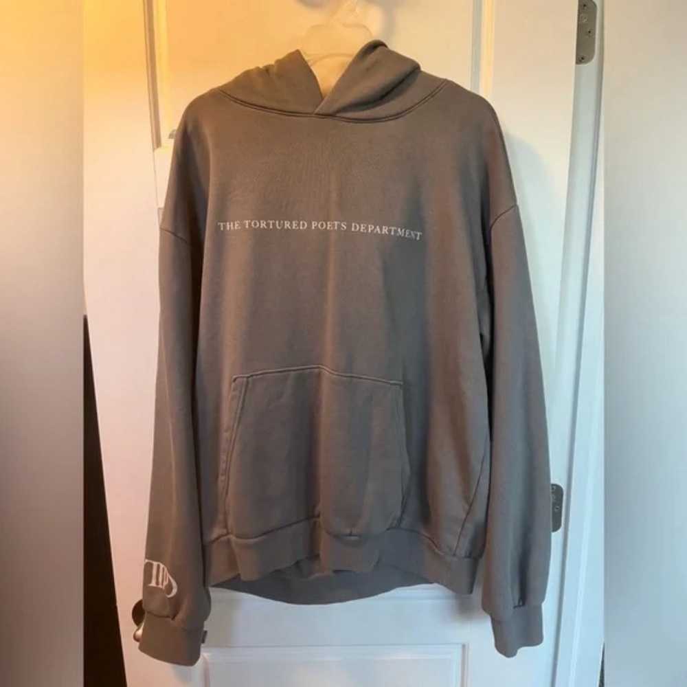 The Tortured Poets Department Gray Hoodie XL